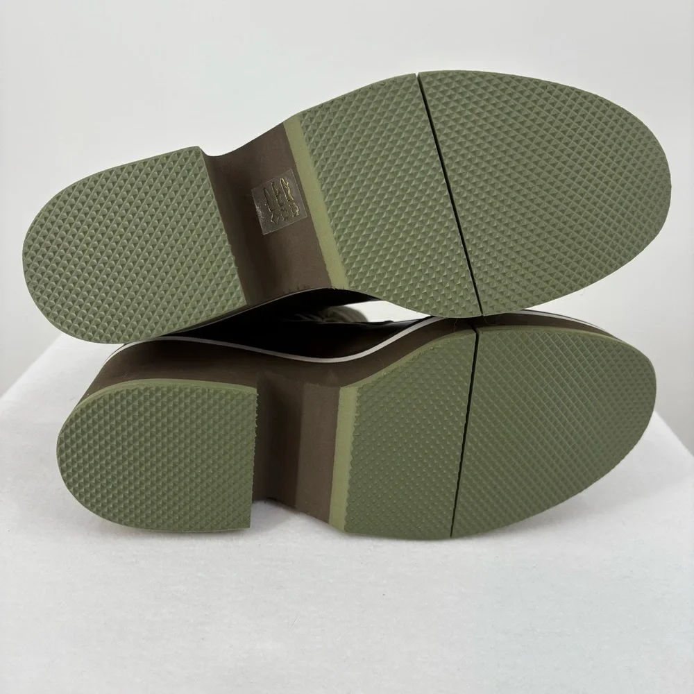 Clergerie Ally 70mm Leather Ankle Boots 39 Green - Picture 4 of 8